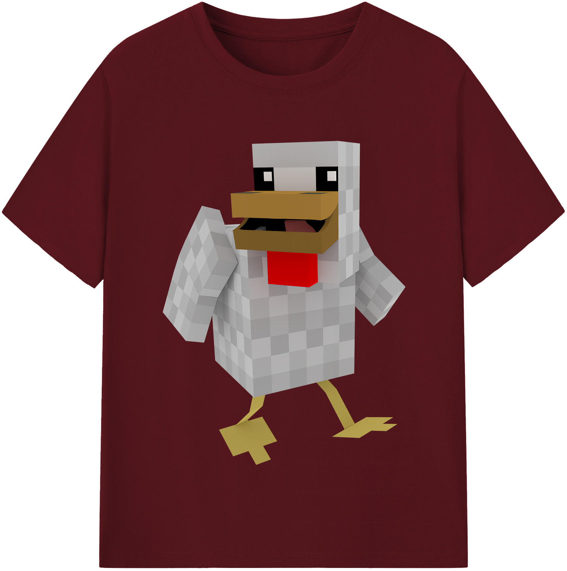 （画像用） マインクラフト ブロックの世界 Minecraft MC Block world 綿100％半袖Tシャツ（フロントプリント）